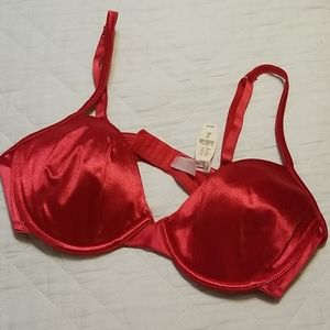 Red silky Victoria secret bra